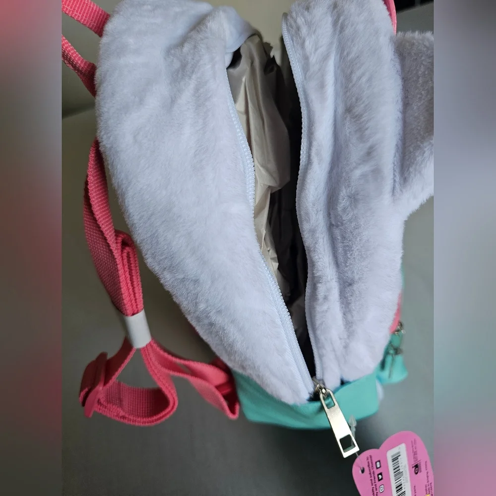 Sanrio Hello Kitty Kids Plush Backpack - White, Pink & Teal
